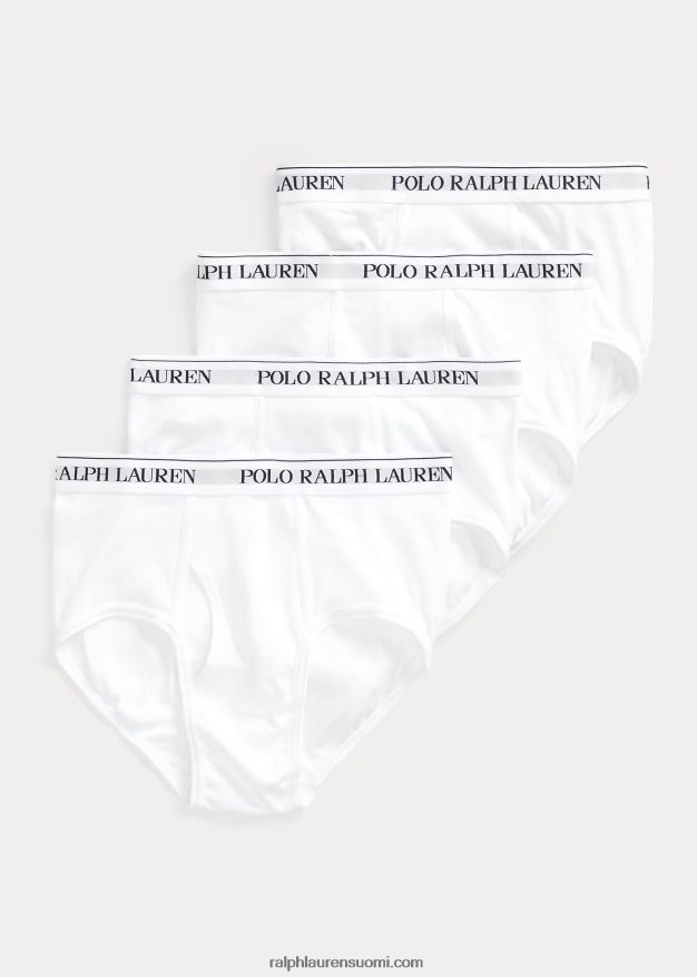 Ralph Lauren miehet imevät keskikorkeat alushousut 4 kpl 0Z24ZR8538 valkoinen