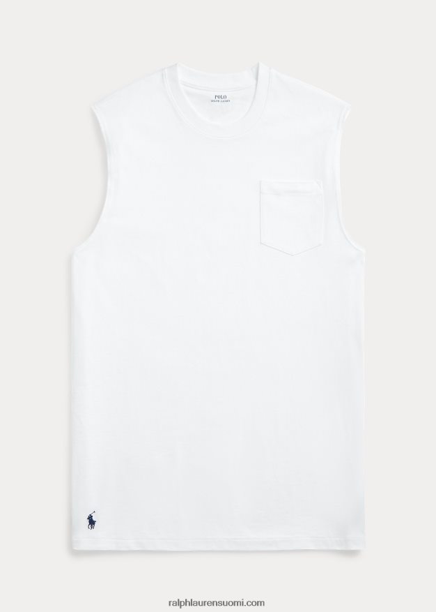 Ralph Lauren miehet jersey taskutankki 0Z24ZR1522 valkoinen