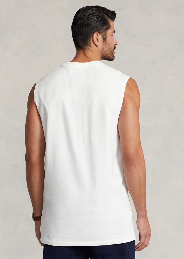 Ralph Lauren miehet jersey taskutankki 0Z24ZR1522 valkoinen