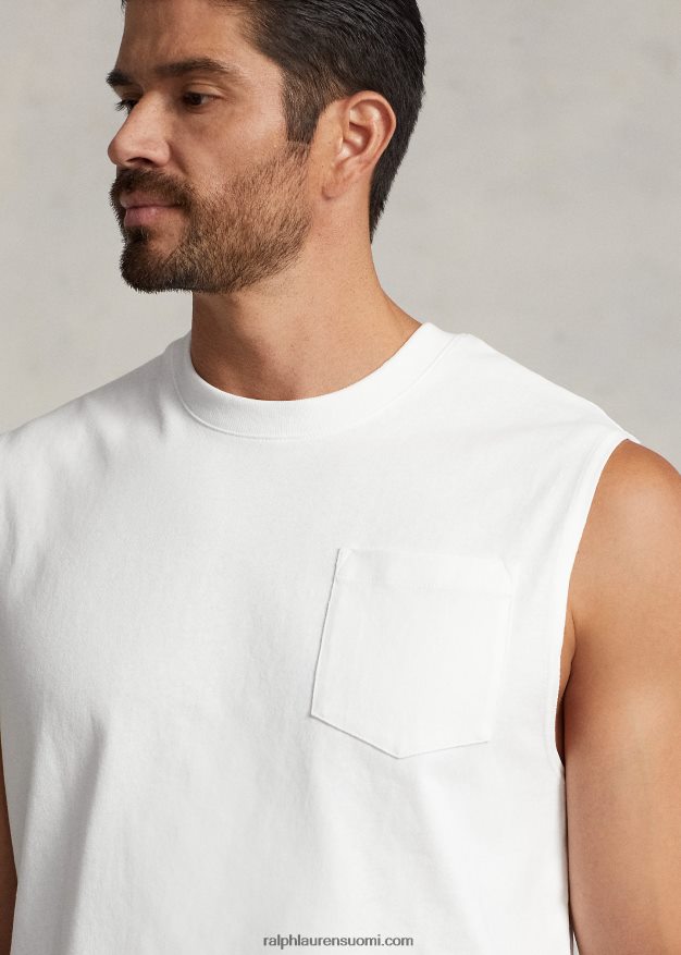 Ralph Lauren miehet jersey taskutankki 0Z24ZR1522 valkoinen