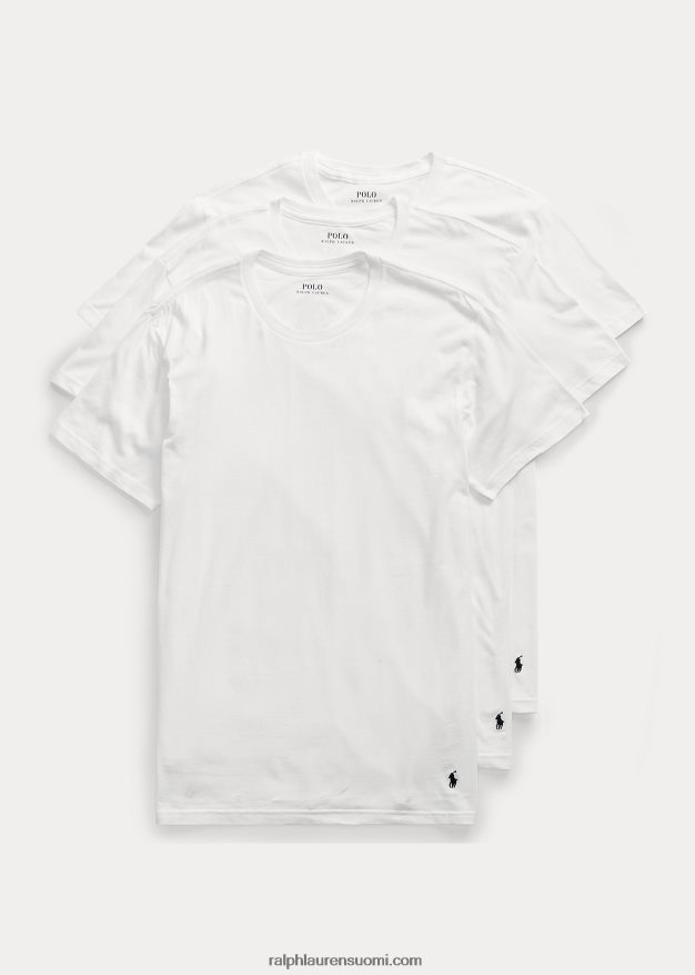 Ralph Lauren miehet klassinen crewneck 3-pakkaus 0Z24ZR1615 valkoinen/risteilylaivasto