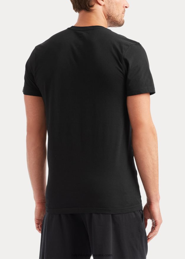 Ralph Lauren miehet klassinen wicking crew aluspaita 5 kpl 0Z24ZR8540 musta