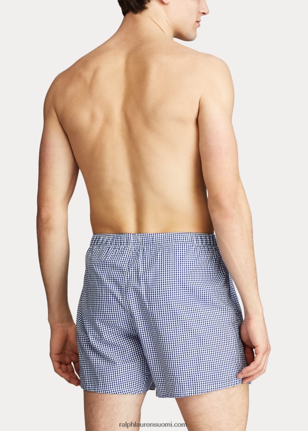 Ralph Lauren miehet kudottu puuvillaboksi 0Z24ZR196 sininen gingham
