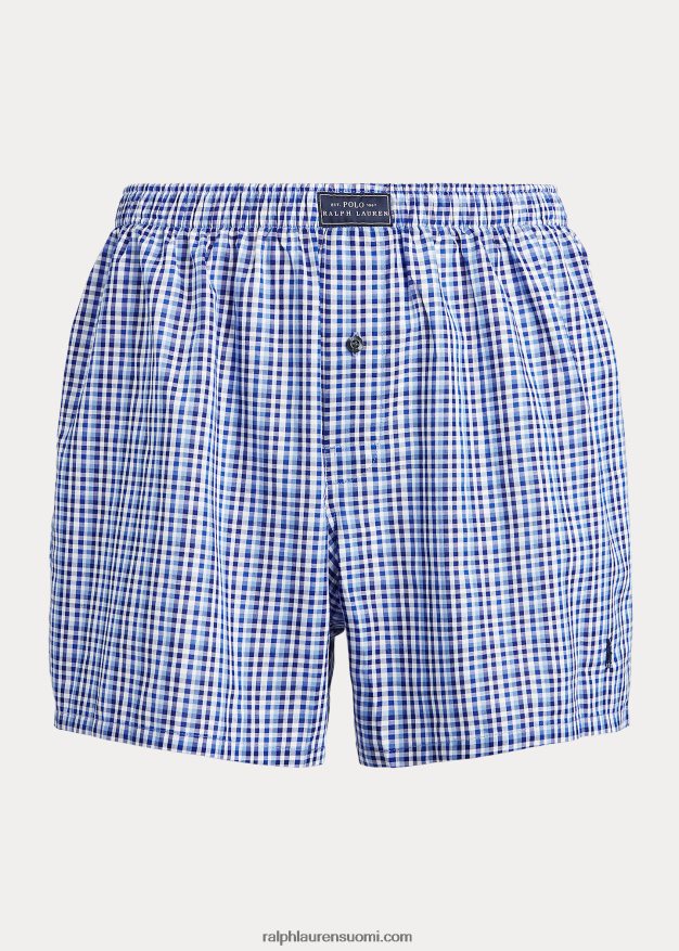 Ralph Lauren miehet kudottu puuvillaboksi 0Z24ZR199 jeffereson ruudullinen