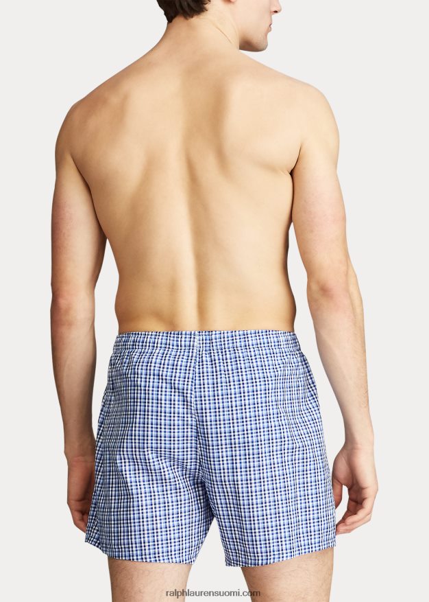 Ralph Lauren miehet kudottu puuvillaboksi 0Z24ZR199 jeffereson ruudullinen