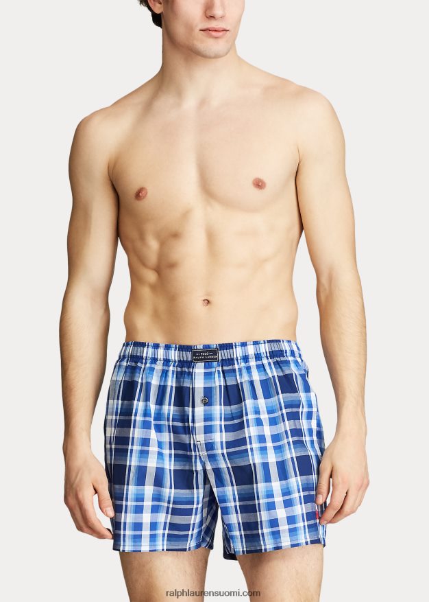 Ralph Lauren miehet kudottu puuvillaboksi 0Z24ZR200 monroe ruudullinen