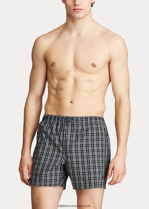 Ralph Lauren miehet kudottu puuvillaboksi 0Z24ZR201 smith ruudullinen