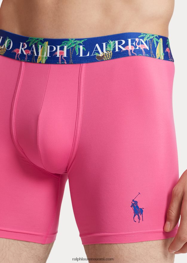 Ralph Lauren miehet mikrokuituliina bokserit 0Z24ZR261 aavikon pinkki/kuninkaallinen