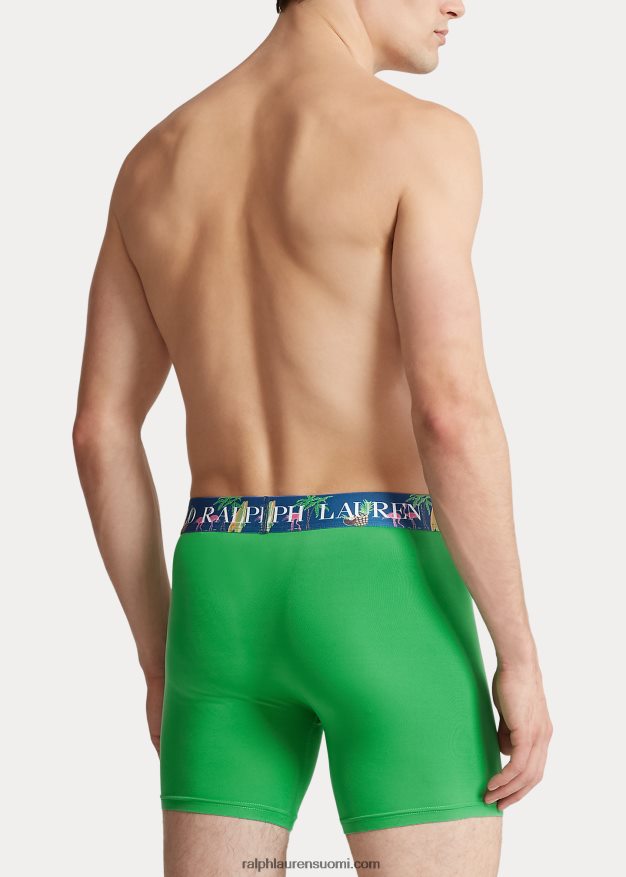 Ralph Lauren miehet mikrokuituliina bokserit 0Z24ZR262 golfvihreä / graafinen kuninkaallinen