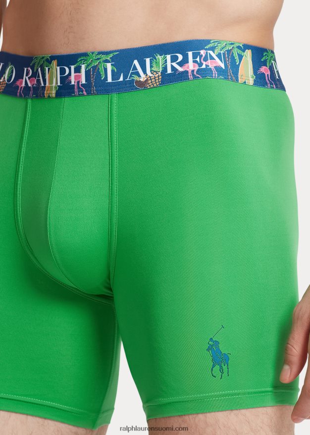 Ralph Lauren miehet mikrokuituliina bokserit 0Z24ZR262 golfvihreä / graafinen kuninkaallinen