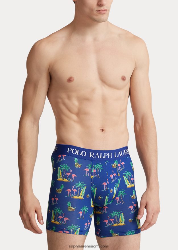 Ralph Lauren miehet mikrokuituliina bokserit 0Z24ZR324 kookosflamingoprintti