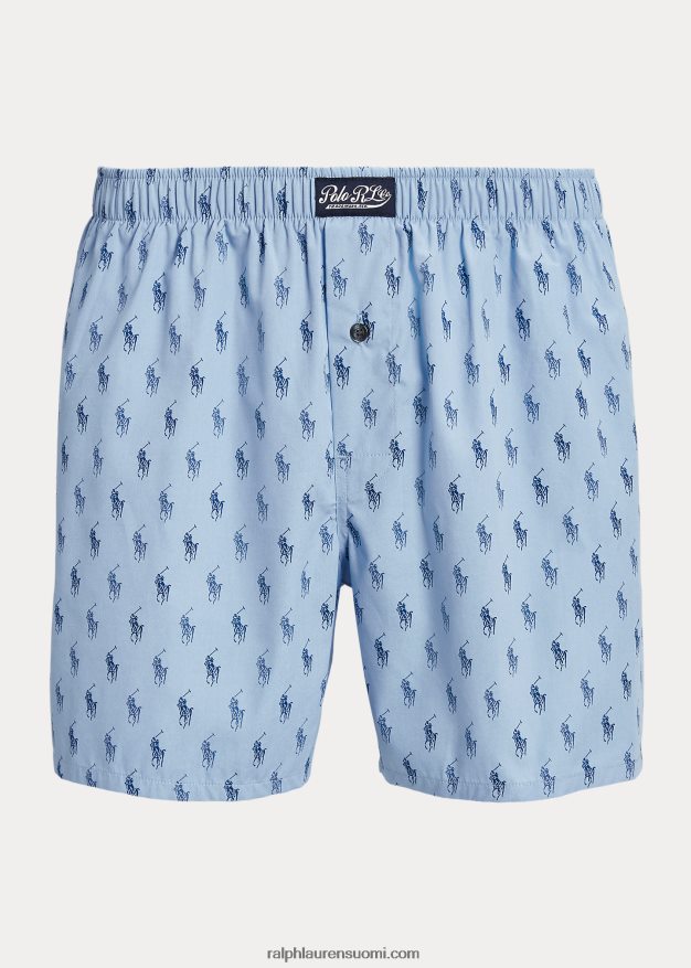 Ralph Lauren miehet poni-puuvillaboksieri 0Z24ZR436 blue/canyon blue riviera