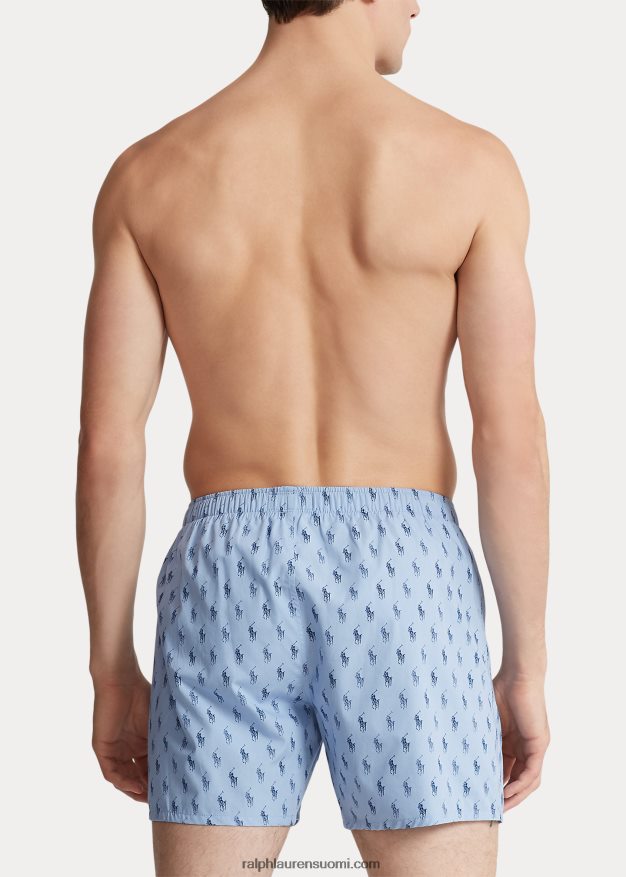 Ralph Lauren miehet poni-puuvillaboksieri 0Z24ZR436 blue/canyon blue riviera