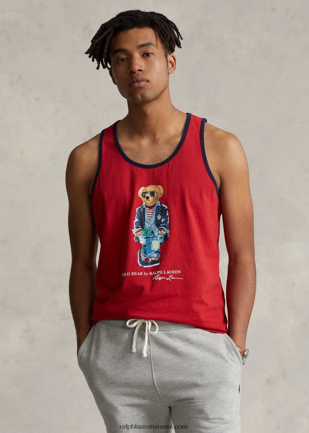 Ralph Lauren miehet poolo bear jersey tankki 0Z24ZR286 Rl 2000 punainen