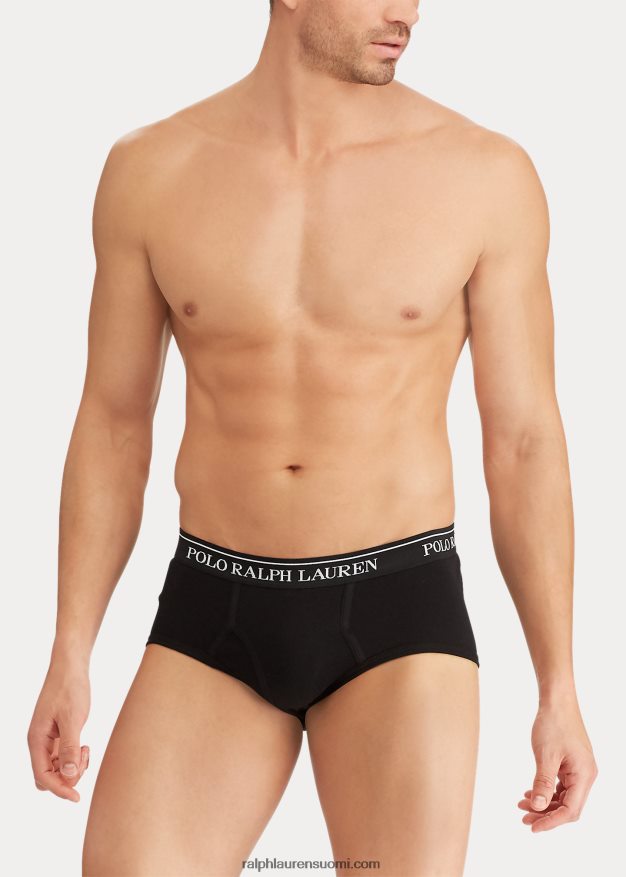 Ralph Lauren miehet puuvillainen alushousu 4 kpl 0Z24ZR8663 musta