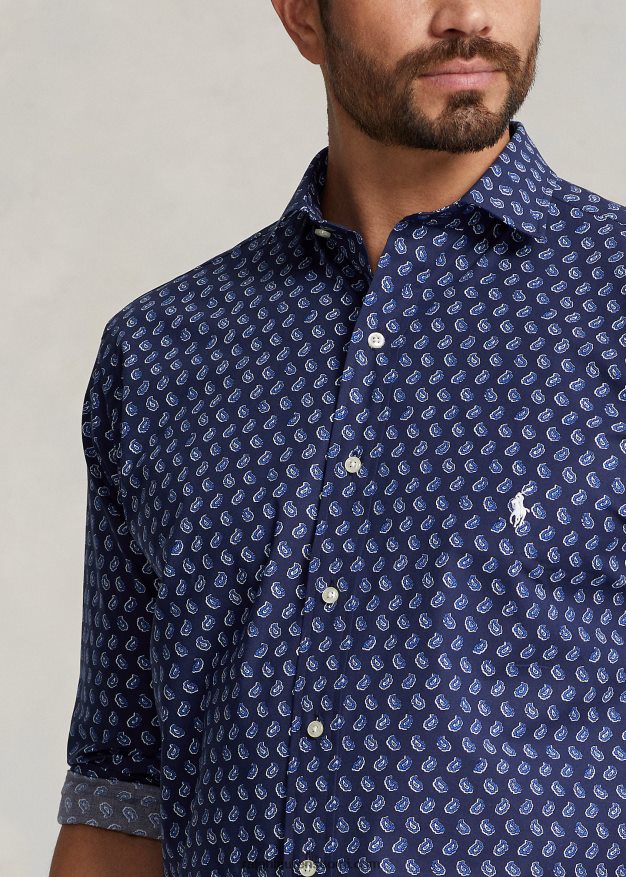 Ralph Lauren miehet Foulard joustava popliinipaita 0Z24ZR1359 gansett foulard