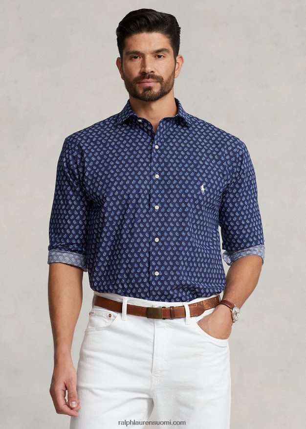 Ralph Lauren miehet Foulard joustava popliinipaita 0Z24ZR1359 gansett foulard