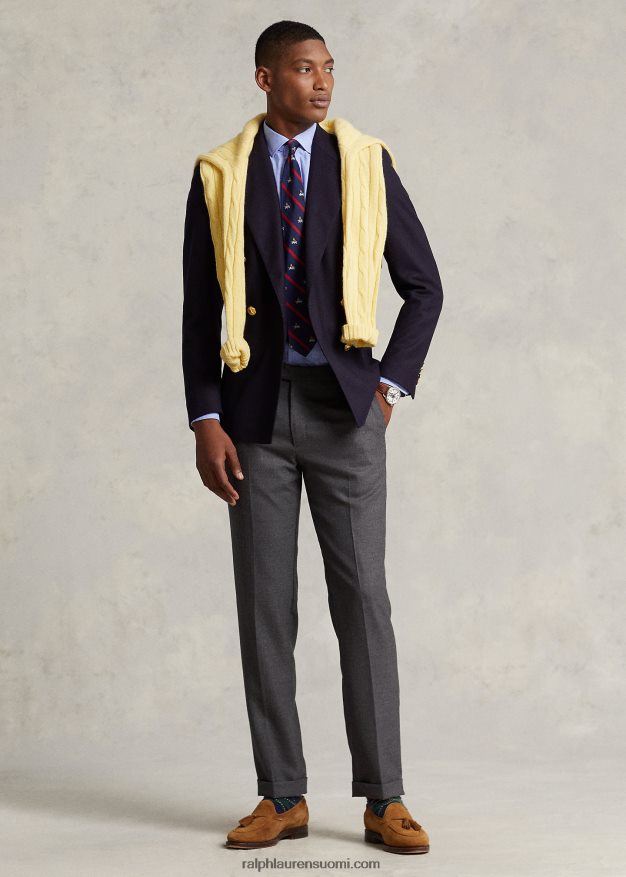 Ralph Lauren miehet Klassisen istuvuuden ruudullinen suorituspaita 0Z24ZR8488 vaaleansininen/valkoinen