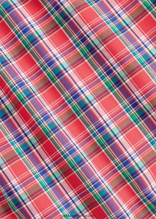 Ralph Lauren miehet Klassisen istuvuuden ruudullinen suorituspaita 0Z24ZR8668 syvä pinkki/kuninkaallinen multi