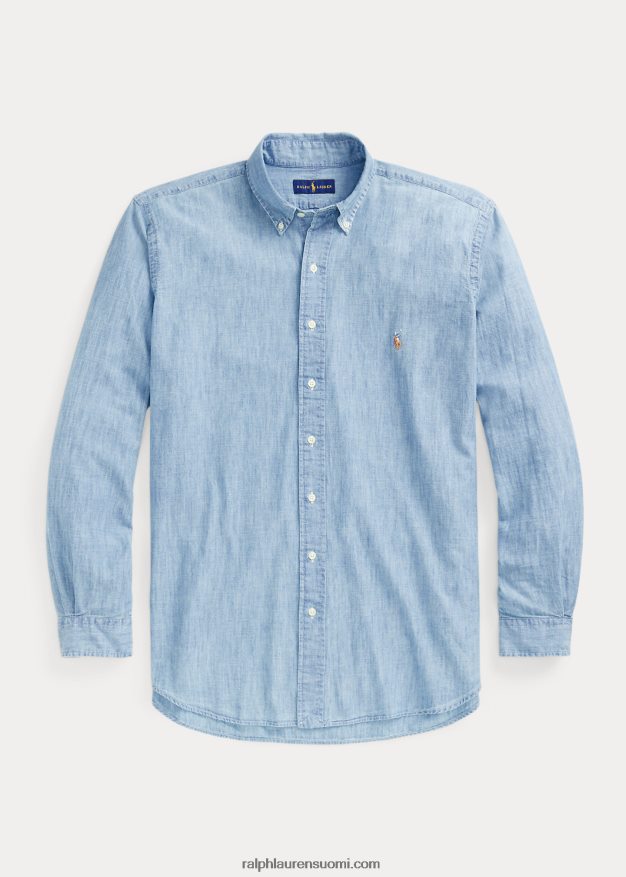 Ralph Lauren miehet chambray paita 0Z24ZR1870 vaalea indigo