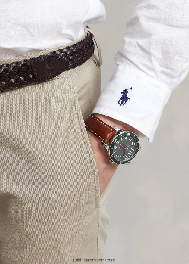 Ralph Lauren miehet custom fit pellava chambray paita 0Z24ZR964 valkoinen