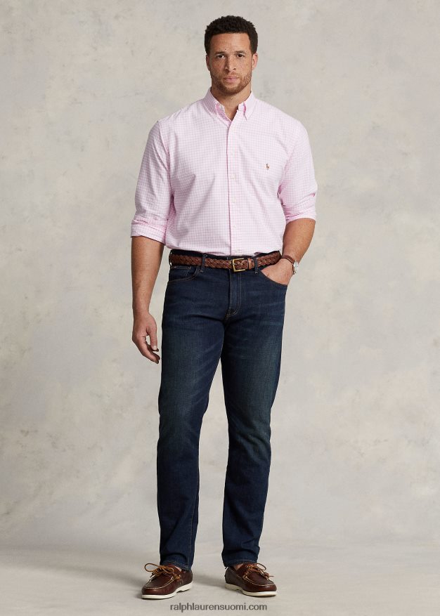 Ralph Lauren miehet gingham oxford paita 0Z24ZR1422 pinkki/valkoinen