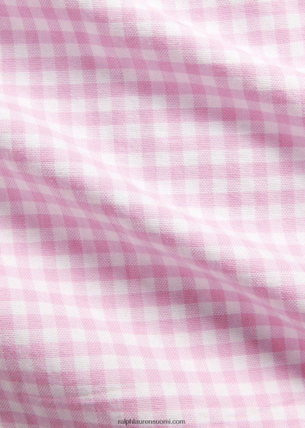 Ralph Lauren miehet gingham oxford paita 0Z24ZR1422 pinkki/valkoinen