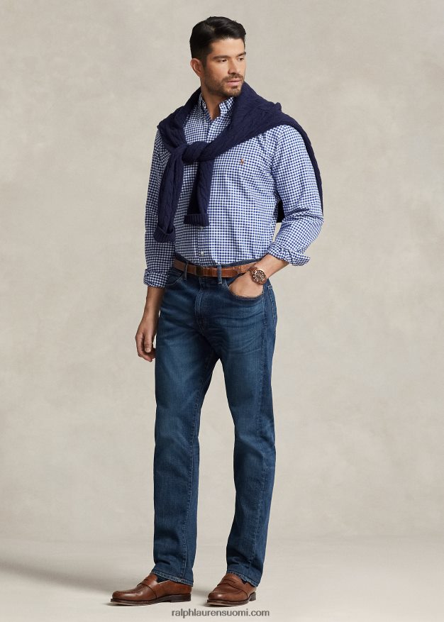 Ralph Lauren miehet gingham oxford paita 0Z24ZR1839 sininen/valkoinen gingham