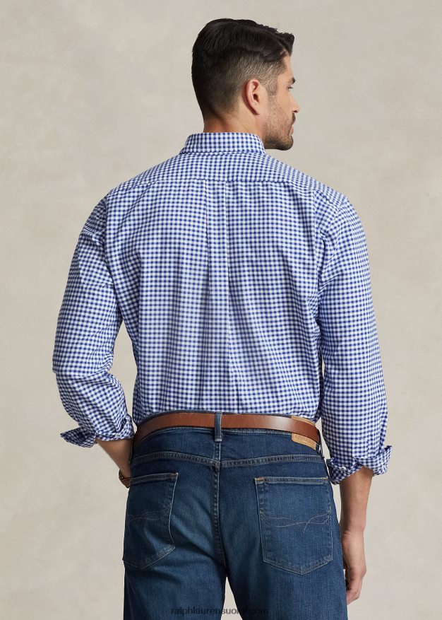 Ralph Lauren miehet gingham oxford paita 0Z24ZR1839 sininen/valkoinen gingham