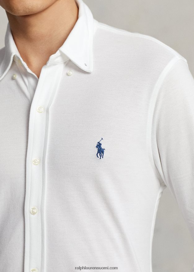 Ralph Lauren miehet höyhenpainoinen verkkopaita 0Z24ZR411 valkoinen