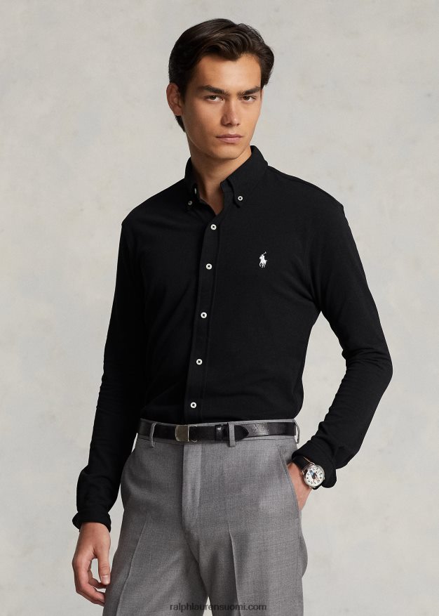 Ralph Lauren miehet höyhenpainoinen verkkopaita 0Z24ZR414 musta