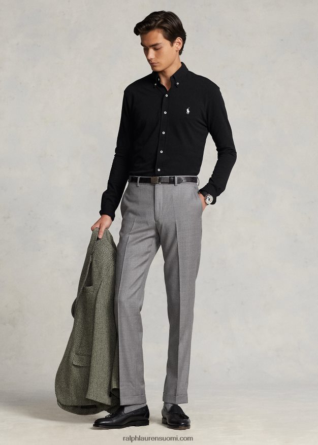Ralph Lauren miehet höyhenpainoinen verkkopaita 0Z24ZR414 musta