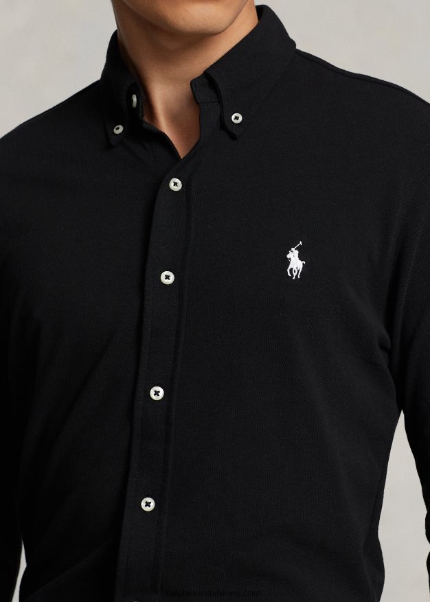 Ralph Lauren miehet höyhenpainoinen verkkopaita 0Z24ZR414 musta