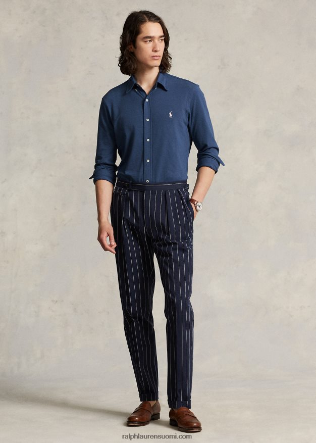 Ralph Lauren miehet höyhenpainoinen verkkopaita 0Z24ZR415 vanha kuninkaallinen