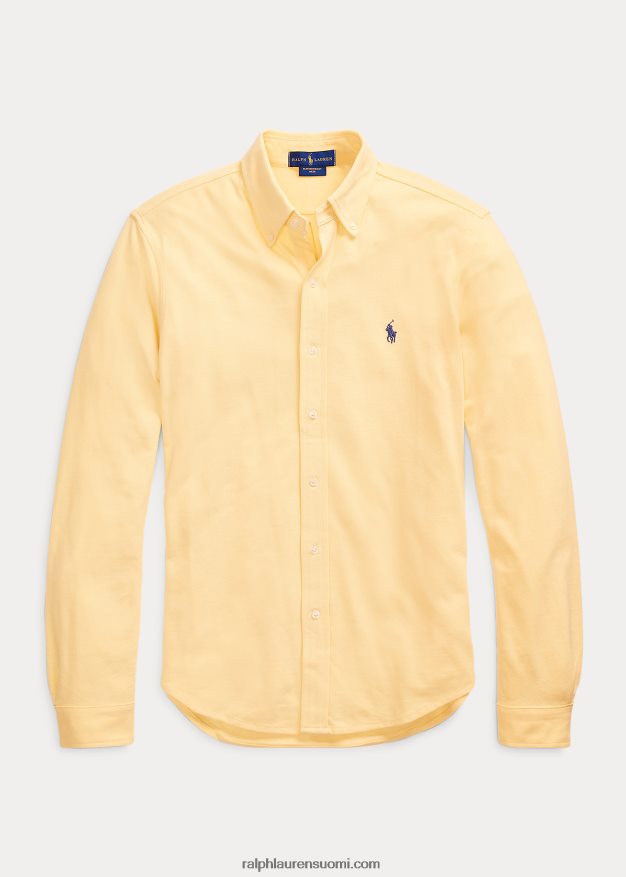 Ralph Lauren miehet höyhenpainoinen verkkopaita 0Z24ZR416 maissin keltainen