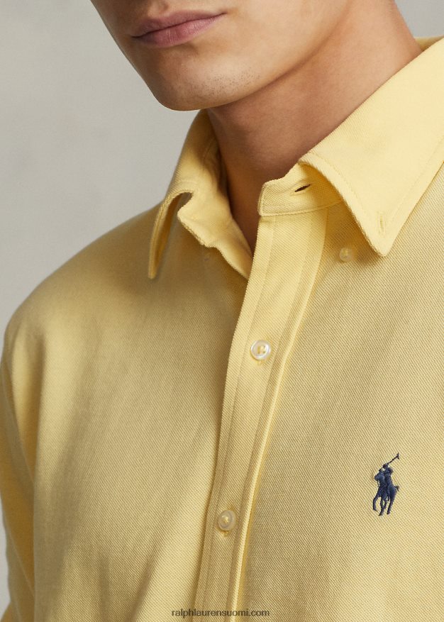 Ralph Lauren miehet höyhenpainoinen verkkopaita 0Z24ZR416 maissin keltainen