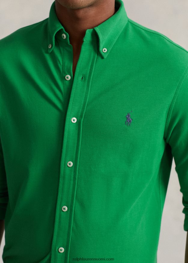 Ralph Lauren miehet höyhenpainoinen verkkopaita 0Z24ZR417 optinen vihreä