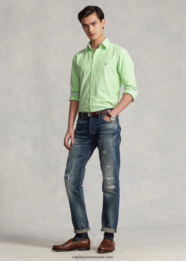 Ralph Lauren miehet ikoninen oxford-paita sopii kaikkiin 0Z24ZR8372 keidas vihreä