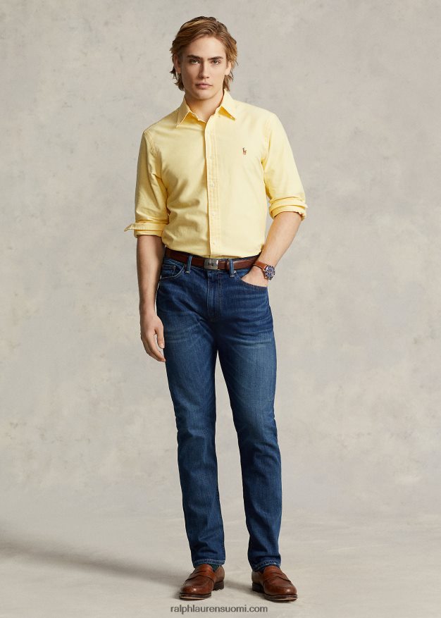 Ralph Lauren miehet ikoninen oxford-paita sopii kaikkiin 0Z24ZR8374 keltainen