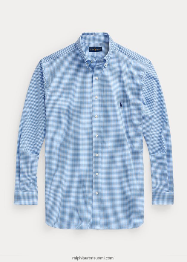 Ralph Lauren miehet joustava popliinipaita 0Z24ZR1506 sininen/valkoinen ruutu