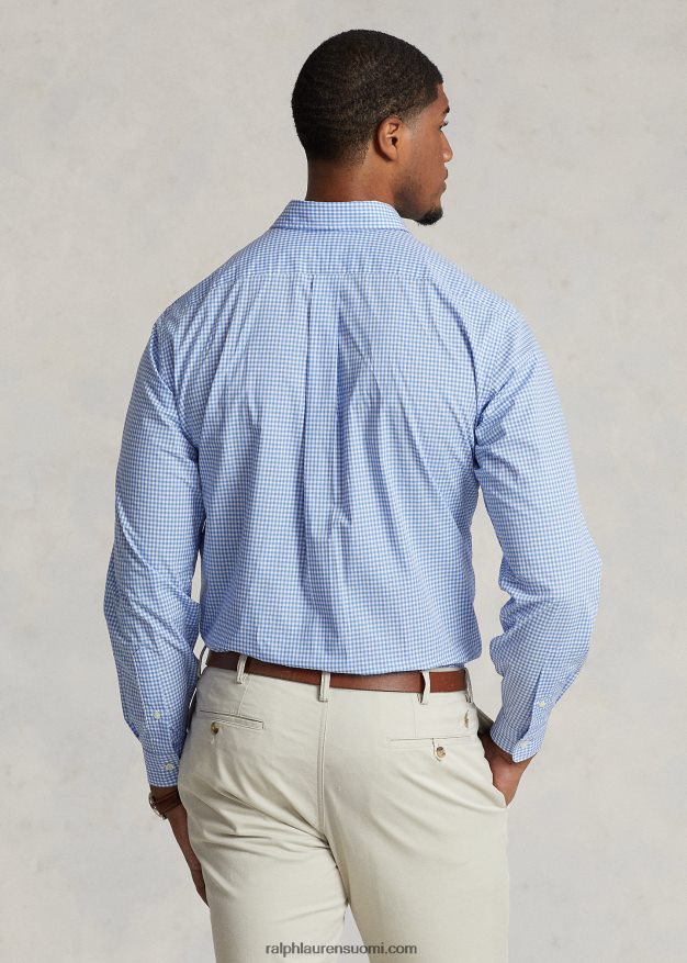 Ralph Lauren miehet joustava popliinipaita 0Z24ZR1506 sininen/valkoinen ruutu