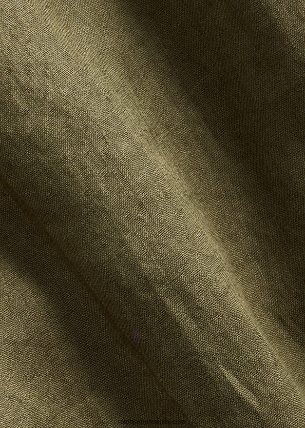 Ralph Lauren miehet kevyt pellava paita 0Z24ZR1552 tumma salvia