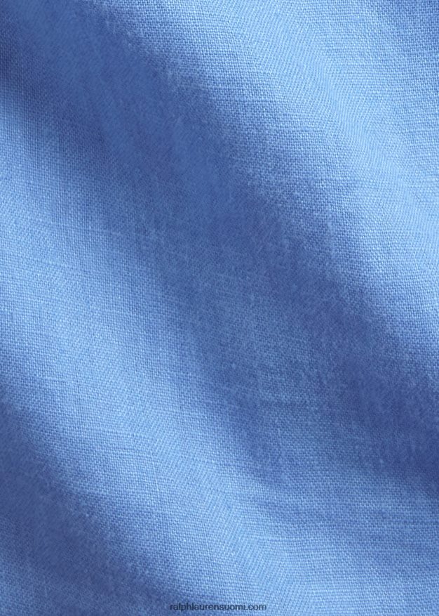 Ralph Lauren miehet kevyt pellava paita 0Z24ZR1553 satamasaaren sininen