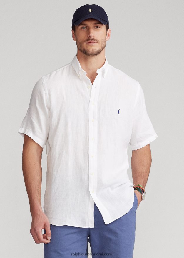 Ralph Lauren miehet kevyt pellava paita 0Z24ZR1903 valkoinen