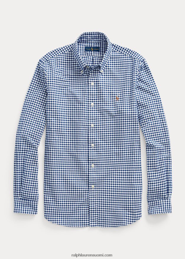 Ralph Lauren miehet klassinen gingham oxford -paita 0Z24ZR1111 kuninkaallinen/valkoinen