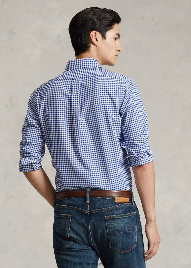 Ralph Lauren miehet klassinen gingham oxford -paita 0Z24ZR1111 kuninkaallinen/valkoinen