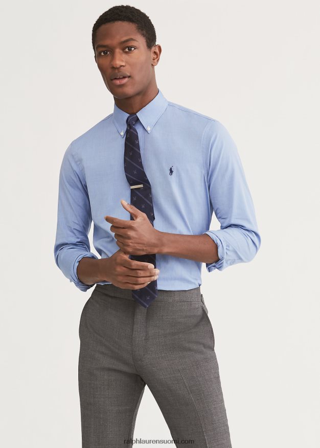Ralph Lauren miehet klassinen istuva popliinipaita 0Z24ZR8648 sininen