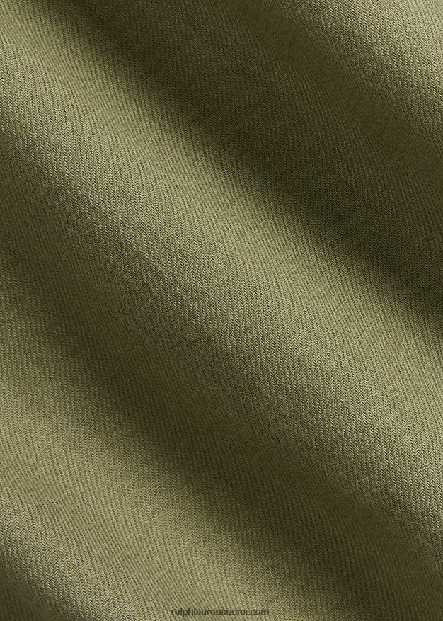 Ralph Lauren miehet klassinen istuva twill-työpaita 0Z24ZR777 roikkuu oliivi