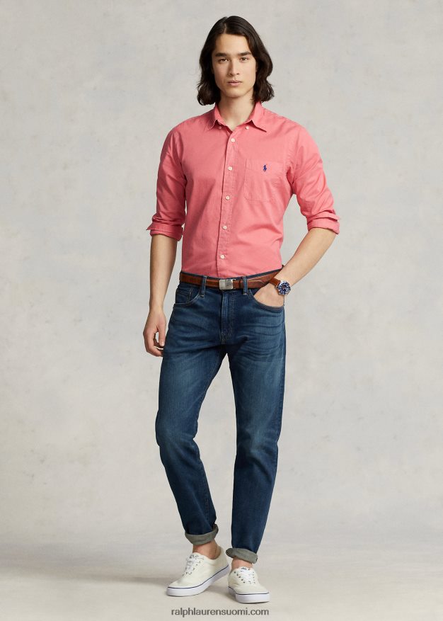 Ralph Lauren miehet klassinen istuvuus höyhenpainoinen twill-paita 0Z24ZR803 Aavikkoruusu