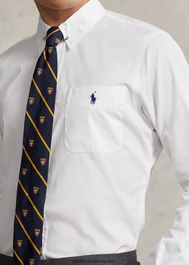 Ralph Lauren miehet klassinen istuvuus höyhenpainoinen twill-paita 0Z24ZR804 valkoinen